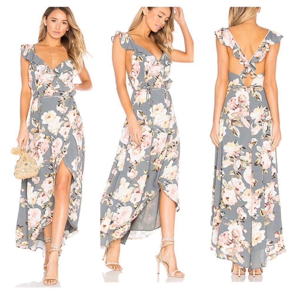 Privacy Please Fillmore Wrap Maxi Dress - Size Small